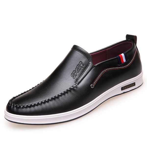 new big size casual shoes slip on men leather shoes 2020 fashion wear resistant soft breathable peas, Black
new big size casual shoes slip on men leather shoes 2020 fashion wear resistant soft breathable peas, Black