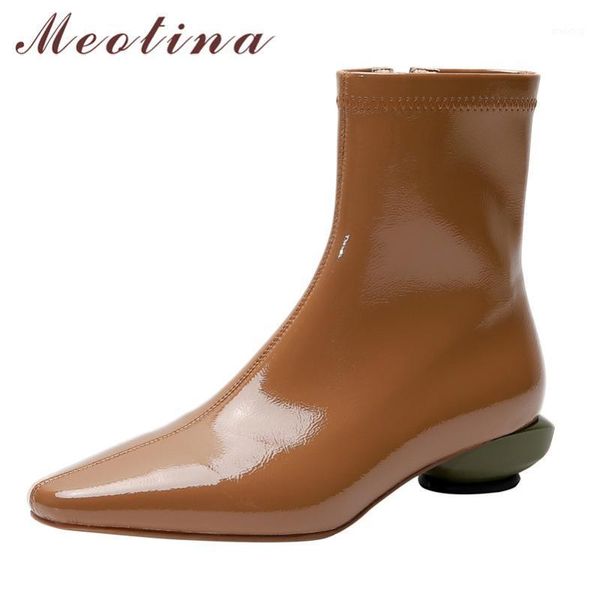 boots meotina short women shoes zipper mid heel ankle square toe strange style heels ladies autumn brown black 401
boots meotina short women shoes zipper mid heel ankle square toe strange style heels ladies autumn brown black 401