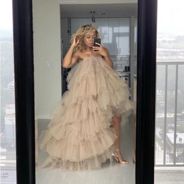 khaki prom dresses women custom jupe femme hi low evening party dress tulle tiered elastic neckline girl wear abendkleider abiye1, White;black
khaki prom dresses women custom jupe femme hi low evening party dress tulle tiered elastic neckline girl wear abendkleider abiye1, White;black