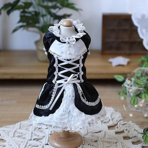 handmade dog clothes dog dress classic white black lolita style apron dress maid outfit cosplay pet cat yorkie1
handmade dog clothes dog dress classic white black lolita style apron dress maid outfit cosplay pet cat yorkie1