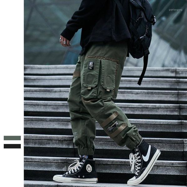 street wear cargo pants men cotton casual loose safari style many pockets pencil pants streetwear solid long with belt, Black
street wear cargo pants men cotton casual loose safari style many pockets pencil pants streetwear solid long with belt, Black