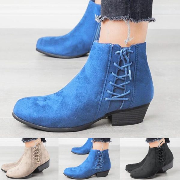 ladies boots flock solid color pointed cross strap rubber large size high cover heel noble winter ankle boots for women1, Black
ladies boots flock solid color pointed cross strap rubber large size high cover heel noble winter ankle boots for women1, Black