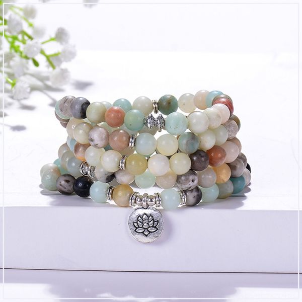 8mm frosted 108 beads lotus pendant stone bracelet stone braceletyoga pendant necklace mala bracelet miygl, Golden;silver
8mm frosted 108 beads lotus pendant stone bracelet stone braceletyoga pendant necklace mala bracelet miygl, Golden;silver