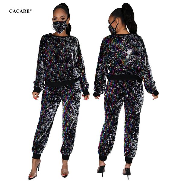 sequined two piece pants set shinning matching sets for womens 2 piece sets f0085 with mask, White
sequined two piece pants set shinning matching sets for womens 2 piece sets f0085 with mask, White