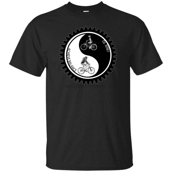 ying yang zen bicycle mountain bike cyclist biker funny gift black grey tshirt sport hooded sweatshirt hoodie