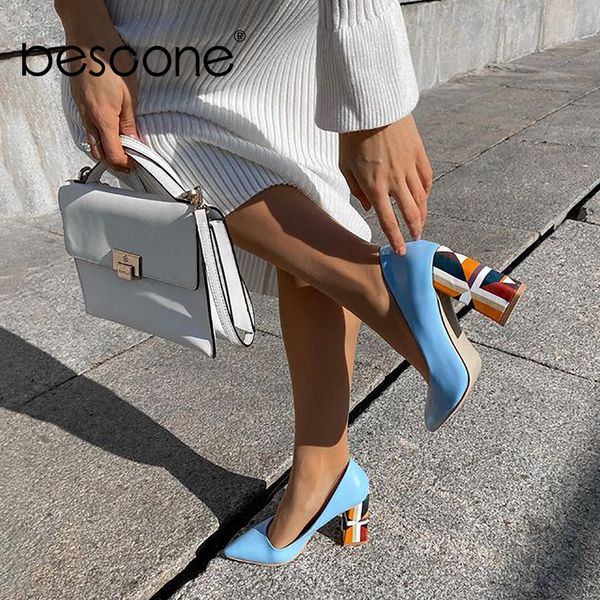 bescone stylish women pumps slip-on shallow pattern square heel shoes basic pointed toe handmade dress ladies pumps by113 c0202, Black
bescone stylish women pumps slip-on shallow pattern square heel shoes basic pointed toe handmade dress ladies pumps by113 c0202, Black