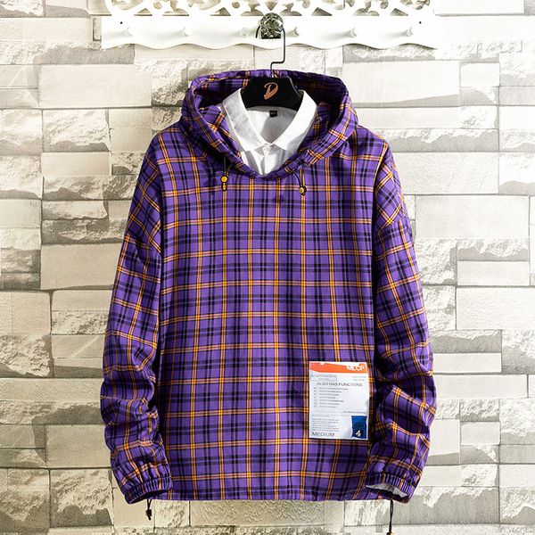 2021 new japan style casual o-neck spring autumn plaid hoodie sweatshirt men's thick fleece hip hop high streetwear clothes ftqq, Black
2021 new japan style casual o-neck spring autumn plaid hoodie sweatshirt men's thick fleece hip hop high streetwear clothes ftqq, Black