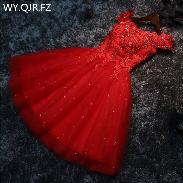 lyg-a5#bridesmaid dresses drill lace up red and white short wedding party prom dress wholesale bride marry girls graduation 201113, White;black
lyg-a5#bridesmaid dresses drill lace up red and white short wedding party prom dress wholesale bride marry girls graduation 201113, White;black