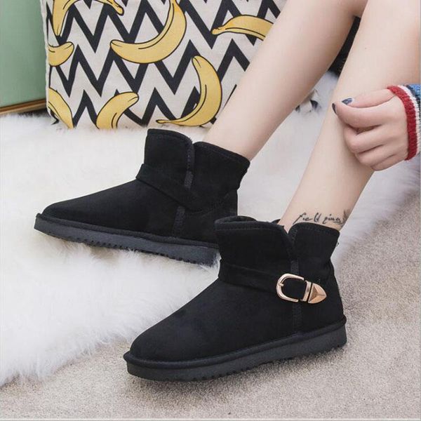 women's warm and comfortable shoes with short buckle and thick cotton belt in winter, Black
women's warm and comfortable shoes with short buckle and thick cotton belt in winter, Black