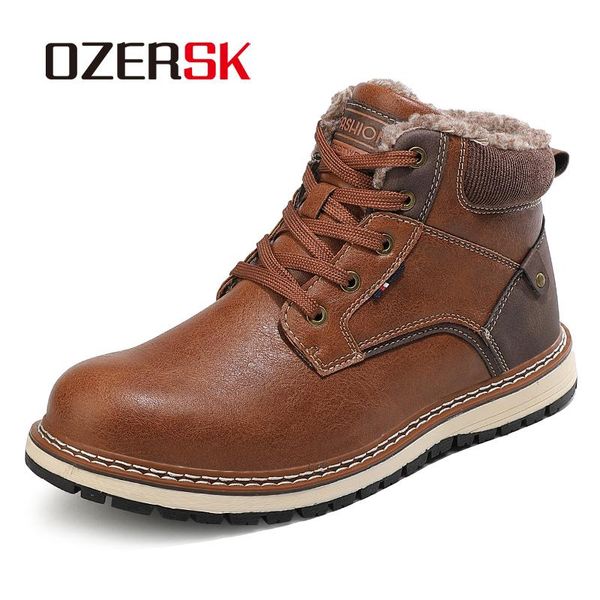 boots ozersk 2021 men winter fur warm ankle snow rubber work sneakers size 40~47, Black
boots ozersk 2021 men winter fur warm ankle snow rubber work sneakers size 40~47, Black