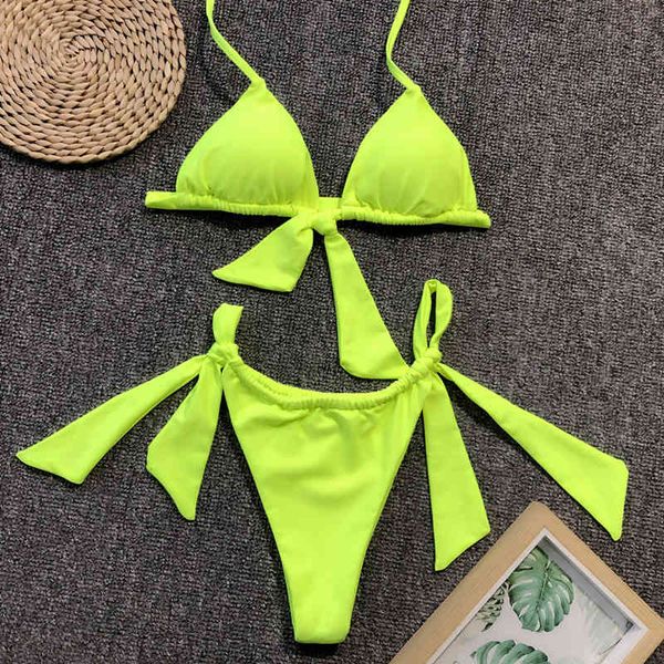 neon green knotted bikini female swimsuit women swimwear two-pieces bikini set bather halter bathing suit swim wear, White;black
neon green knotted bikini female swimsuit women swimwear two-pieces bikini set bather halter bathing suit swim wear, White;black