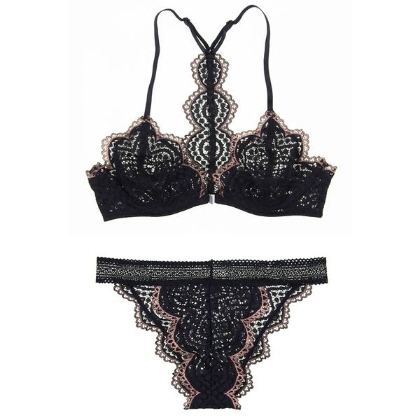 front button ultrathin underwear set transparent floral lace embroidery women bra set hollow out lingerie suit beauty back y200708, Red;black
front button ultrathin underwear set transparent floral lace embroidery women bra set hollow out lingerie suit beauty back y200708, Red;black