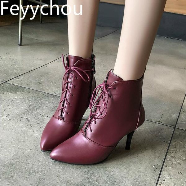 boots women's winter high heel warm pu ankle pointed toe zip cross-tied fashion basic 2021 casual black brown
boots women's winter high heel warm pu ankle pointed toe zip cross-tied fashion basic 2021 casual black brown