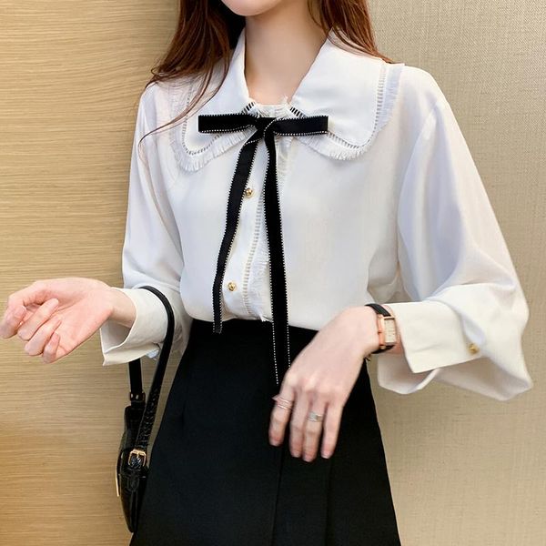 blusa feminina autumn spring women shirt bowknot workwear female long-sleeve white blouse shirt
blusa feminina autumn spring women shirt bowknot workwear female long-sleeve white blouse shirt