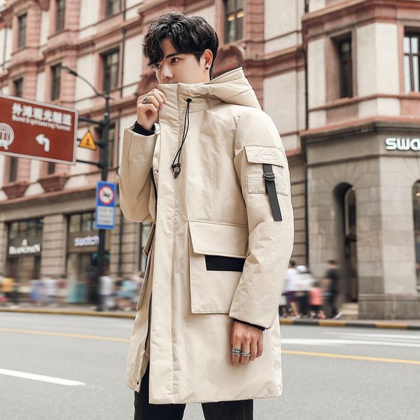 2020 new white duck thickened medium and long fashion down jacket men's, Black
2020 new white duck thickened medium and long fashion down jacket men's, Black