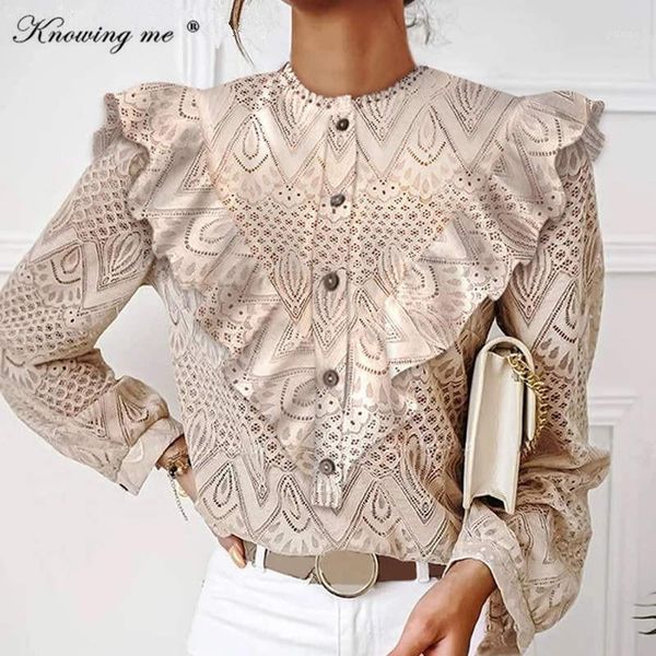 women's blouses & shirts women autumn hollow out long sleeve blouse solid lace frill hem shirt elegant ruffles o neck basic pullove, White
women's blouses & shirts women autumn hollow out long sleeve blouse solid lace frill hem shirt elegant ruffles o neck basic pullove, White