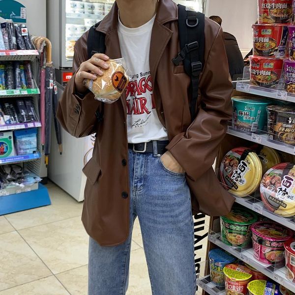 men's jackets 2021 spring and autumn retro trend loose pu leather jacket fashion casual solid color split back coat brown / black1, Black;brown
men's jackets 2021 spring and autumn retro trend loose pu leather jacket fashion casual solid color split back coat brown / black1, Black;brown