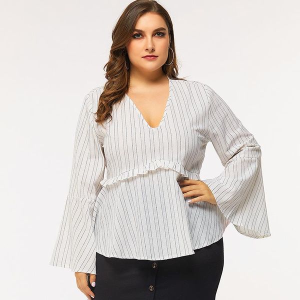 women's blouses & shirts elegant woman with ruffles 35 office female full sleeves oversized striped white european clothing vintage
women's blouses & shirts elegant woman with ruffles 35 office female full sleeves oversized striped white european clothing vintage