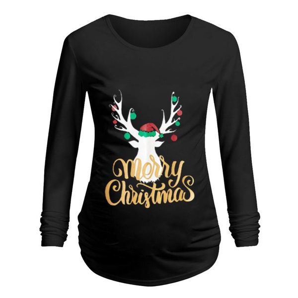 pregnancy shirt xmas clothing 2020 new year christmas maternity long sleeve letter printed t-shirt pregnancy blouse, Black
pregnancy shirt xmas clothing 2020 new year christmas maternity long sleeve letter printed t-shirt pregnancy blouse, Black