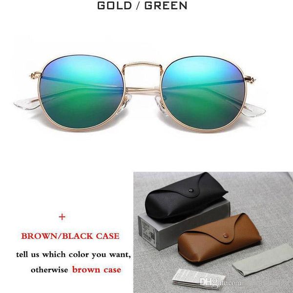 14 colors classic round sunglasses for men women brand designer sun glasses eyewear male with brwon cases, White;black
14 colors classic round sunglasses for men women brand designer sun glasses eyewear male with brwon cases, White;black