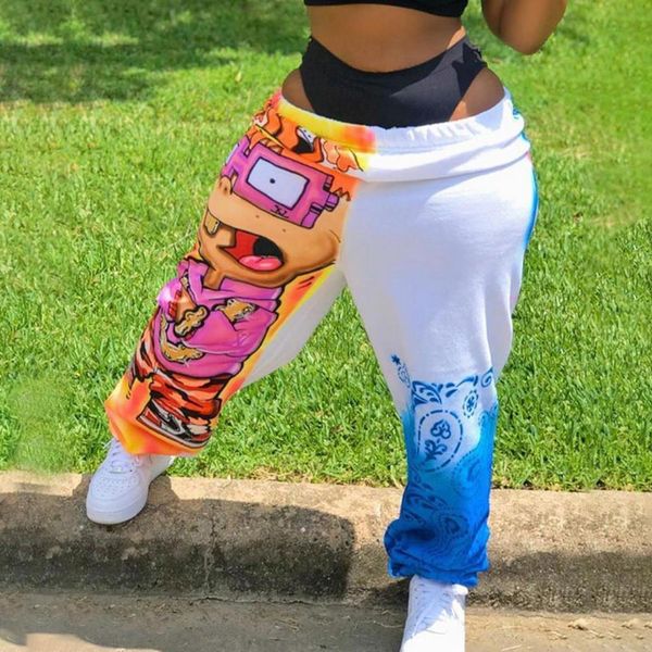 women pants loose sports casual pants comics printed patchwork joggers pants hip thin trousers wide leg baggy joggers, Black;white
women pants loose sports casual pants comics printed patchwork joggers pants hip thin trousers wide leg baggy joggers, Black;white