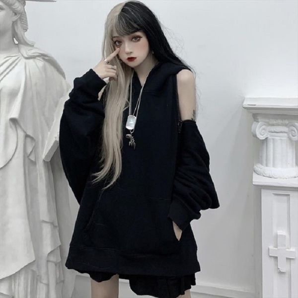 winter casual fashion gothic autumn big size hooded dark punk hip hop women vintage harajuku long sleeve off shoulder sweatshirt, Black
winter casual fashion gothic autumn big size hooded dark punk hip hop women vintage harajuku long sleeve off shoulder sweatshirt, Black