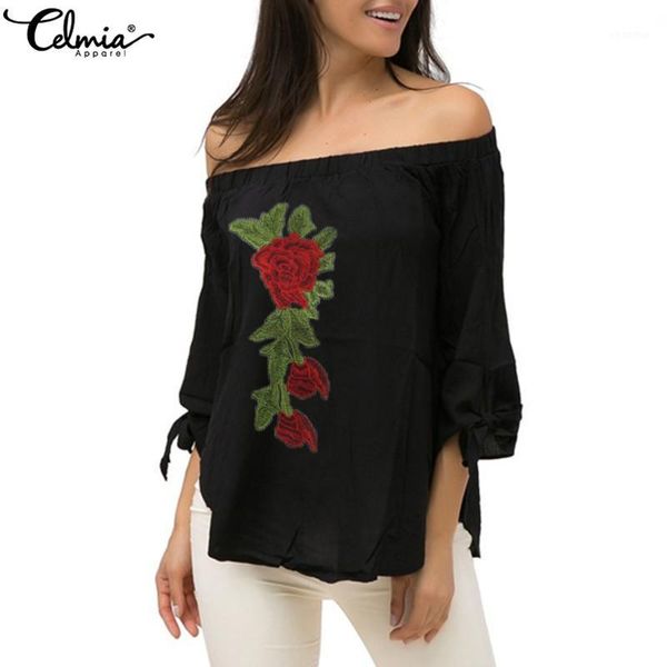 celmia women and blouses summer floral embroidery off shoulder shirts casual loose long sleeve ladies blusas feminina mujer1, White
celmia women and blouses summer floral embroidery off shoulder shirts casual loose long sleeve ladies blusas feminina mujer1, White