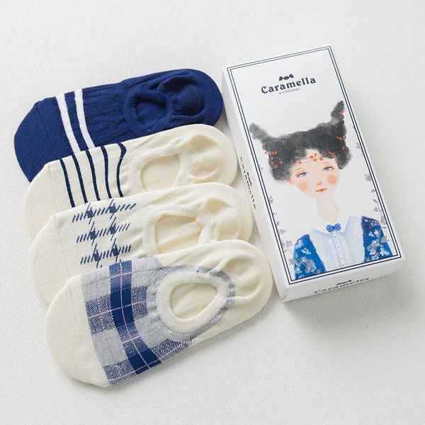 socks & hosiery caramella 4pairs/lot cotton women navy white plaid high stretch girl ankle spring summer thin invisible 34-39, Black;white
socks & hosiery caramella 4pairs/lot cotton women navy white plaid high stretch girl ankle spring summer thin invisible 34-39, Black;white