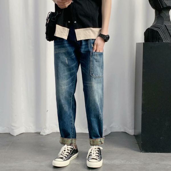 zagvw loose thin jeans men's draping summer straight washed r82fo overalls wide leg r82fo wide leg pants fashion brand harlem pants ove, Blue
zagvw loose thin jeans men's draping summer straight washed r82fo overalls wide leg r82fo wide leg pants fashion brand harlem pants ove, Blue