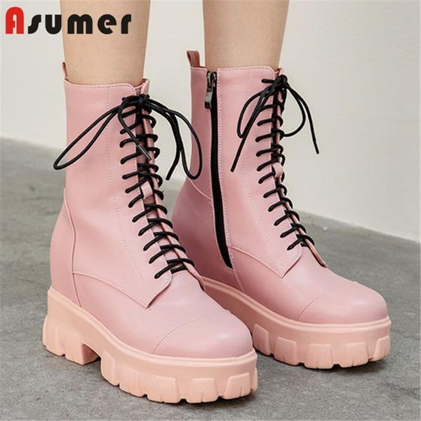 asumer 2020 new arrive women ankle boots round toe lace up zip wedges platform boots fashion autumn winter punk shoes woman, Black
asumer 2020 new arrive women ankle boots round toe lace up zip wedges platform boots fashion autumn winter punk shoes woman, Black