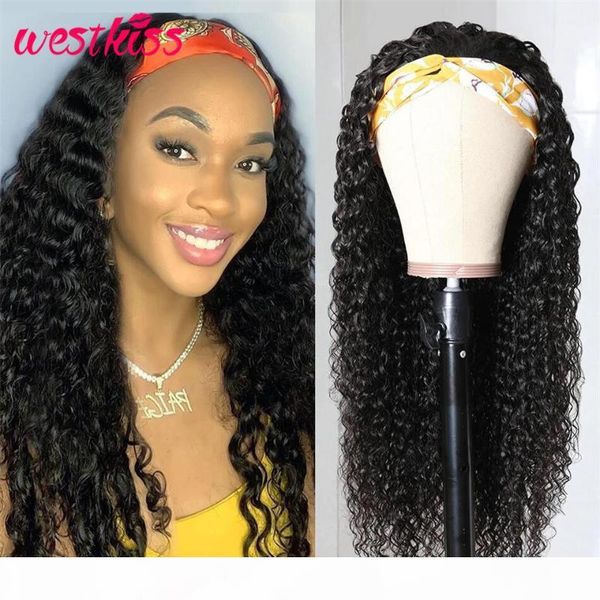 west kiss deep wave human hair wig brazlian headband wigs glueless full machine made wigs for black women 180% density remy hair, Black;brown
west kiss deep wave human hair wig brazlian headband wigs glueless full machine made wigs for black women 180% density remy hair, Black;brown