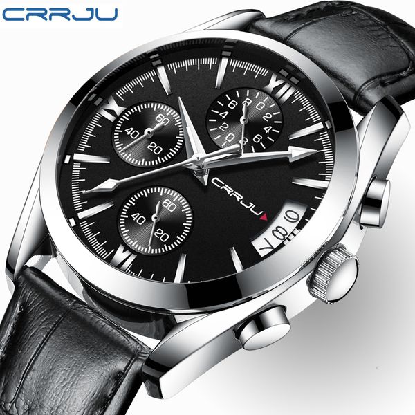 crrju watch mens watches brand luxury men casual leather waterproof chronograph men sport quartz clock relogio masculino, Slivery;brown
crrju watch mens watches brand luxury men casual leather waterproof chronograph men sport quartz clock relogio masculino, Slivery;brown