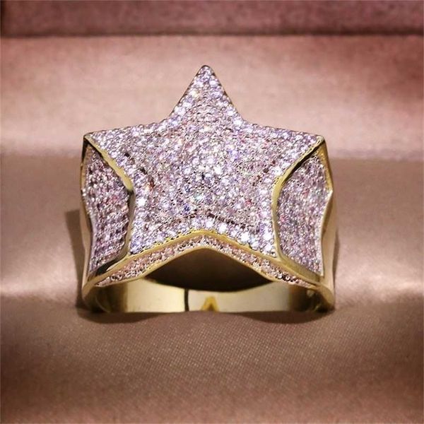 gold bling star pentagram ring with zircon stone hip hop fashion jewelry for women man wedding engagement ring 220210, Slivery;golden
gold bling star pentagram ring with zircon stone hip hop fashion jewelry for women man wedding engagement ring 220210, Slivery;golden