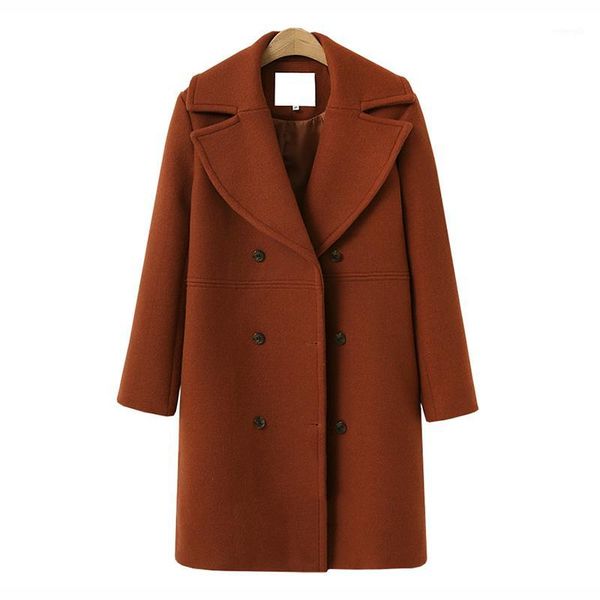 women winter casual plus size long coat solid double breasted lapel woolen coat warm trench woolen cardigan jacket1, Black
women winter casual plus size long coat solid double breasted lapel woolen coat warm trench woolen cardigan jacket1, Black