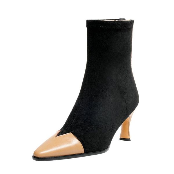 high heels women boots genuine leather patchwork office ladies boots wedding party dress shoes woman, Black
high heels women boots genuine leather patchwork office ladies boots wedding party dress shoes woman, Black