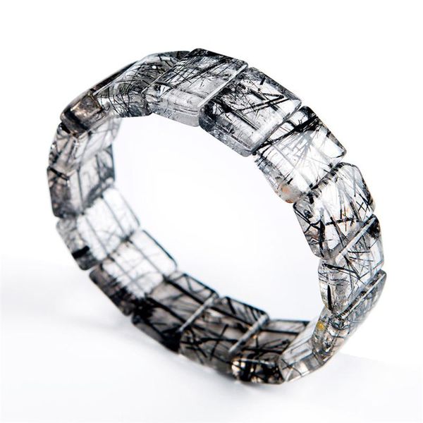 beaded, strands genuine natural black rutilated quartz bracelets women men stretch rectangle bead crystal power bracelet bangle
beaded, strands genuine natural black rutilated quartz bracelets women men stretch rectangle bead crystal power bracelet bangle