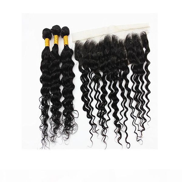 deep wave hair extensions with ear to ear closure remy hair brazilian 100% human hair bundles 50g bundle natural color 8-28 inches, Black
deep wave hair extensions with ear to ear closure remy hair brazilian 100% human hair bundles 50g bundle natural color 8-28 inches, Black