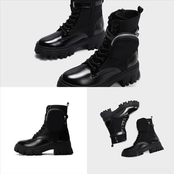 

eaaky high heeledboots woman coarse black boot red motorcycle walletheel heel winter shoes lady high boots real leather desert