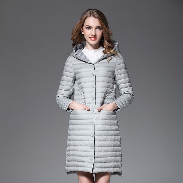 2021 new winter long jackets ultra light down women with hooded single breasted coats female windbreaker jacket 9w7h, Black
2021 new winter long jackets ultra light down women with hooded single breasted coats female windbreaker jacket 9w7h, Black