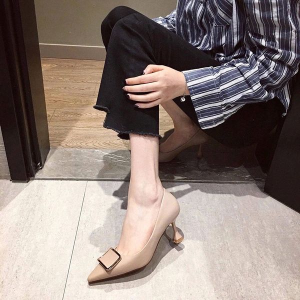 2020 new autumn and winter shoes pointed high heels fine with single shoes women buckle women's wedding shoes #md2g, Black
2020 new autumn and winter shoes pointed high heels fine with single shoes women buckle women's wedding shoes #md2g, Black