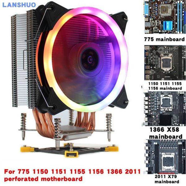 fans & coolings 3/4pin rgb led cpu cooler 6-heatpipe 12v 12cm cooling heatsink radiator for lga 775 1150 1151 1155 1156 1366 20111
fans & coolings 3/4pin rgb led cpu cooler 6-heatpipe 12v 12cm cooling heatsink radiator for lga 775 1150 1151 1155 1156 1366 20111