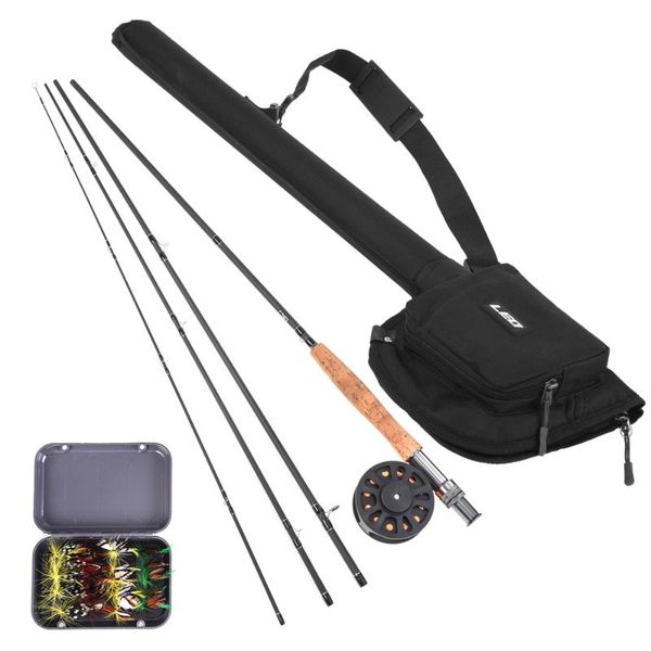 fishing kit 9' fishing rod and reel combo with carry bag 20 flies complete starter package set
fishing kit 9' fishing rod and reel combo with carry bag 20 flies complete starter package set