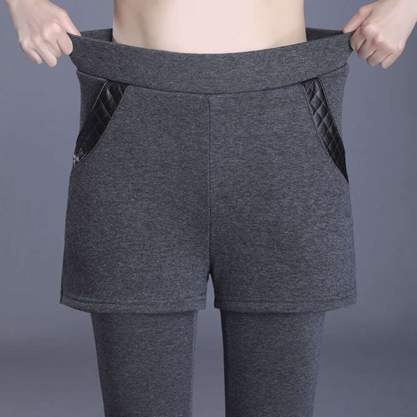 cotton trousers winter plush thickening clothes for women wear new fake two piece leggings high waist slim warm pants stockings, Black
cotton trousers winter plush thickening clothes for women wear new fake two piece leggings high waist slim warm pants stockings, Black