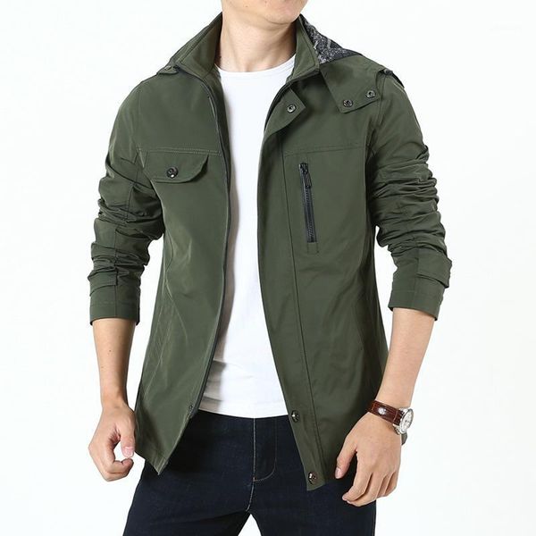 mens jacket spring autumn men's casual hooded jacket coat fashion slim fit windbreaker outerwear male clothes plus size m~5xl1, Black;brown
mens jacket spring autumn men's casual hooded jacket coat fashion slim fit windbreaker outerwear male clothes plus size m~5xl1, Black;brown