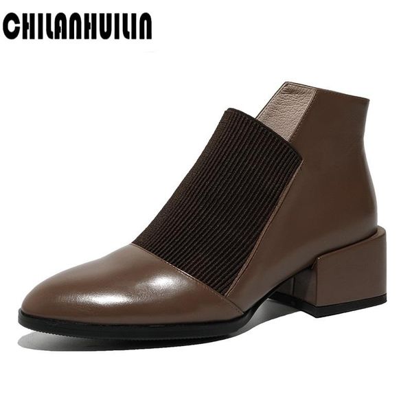 boots genuine leather black short women pointed toe british block heel slip-on ankle ladies dress pumps
boots genuine leather black short women pointed toe british block heel slip-on ankle ladies dress pumps
