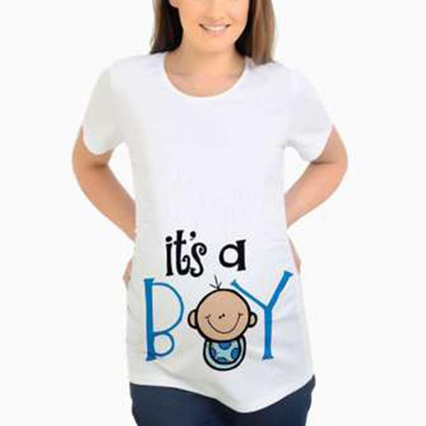 funny baby pattern pregnant women short sleeve t-shirt sizel, Black;white 
funny baby pattern pregnant women short sleeve t-shirt sizel, Black;white