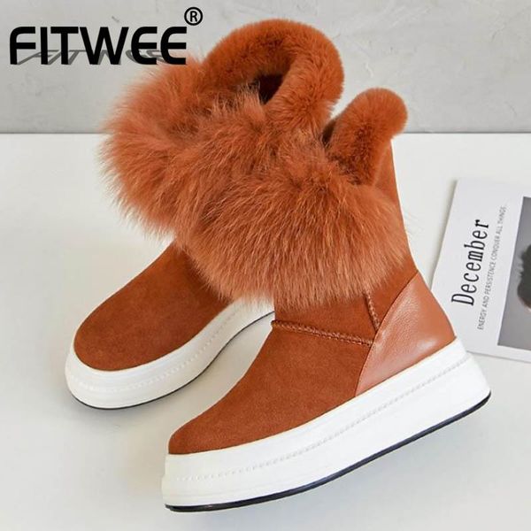 fitwee women snow boots cow leather warm plush fur winter shoes woman mid calf boots fashion short boot women size 34-40, Black
fitwee women snow boots cow leather warm plush fur winter shoes woman mid calf boots fashion short boot women size 34-40, Black
