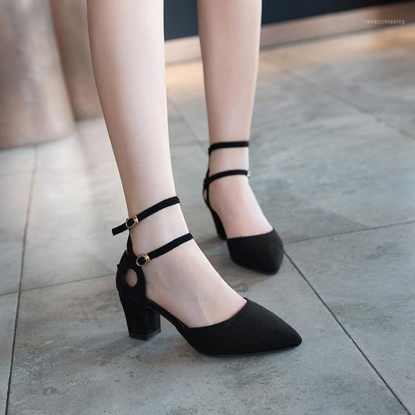 plus size women sandals double ankle strap med heel sandals pumps solid square heel pointed toe flock ladies shoes1, Black
plus size women sandals double ankle strap med heel sandals pumps solid square heel pointed toe flock ladies shoes1, Black