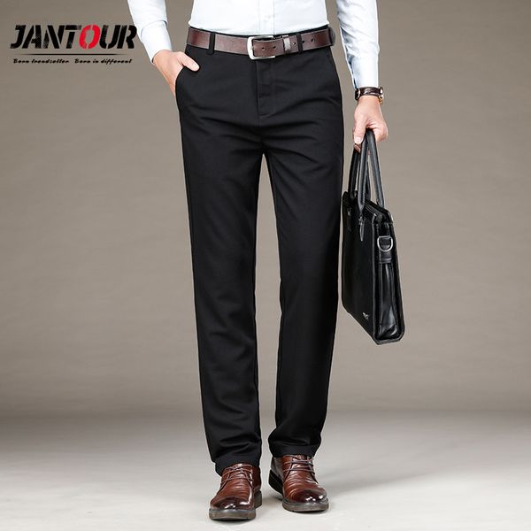 new fashion men suit pants loose straight autumn winter long male classic business casual trousers full length c1018, Black
new fashion men suit pants loose straight autumn winter long male classic business casual trousers full length c1018, Black