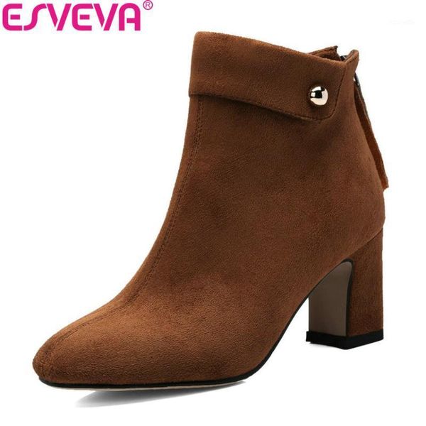 boots esveva 2021 women shoes square high heels zip round toe winter elegant ankle western style woman size 34-431, Black
boots esveva 2021 women shoes square high heels zip round toe winter elegant ankle western style woman size 34-431, Black